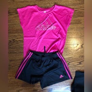 Adidas youth girls outfit bundle size medium